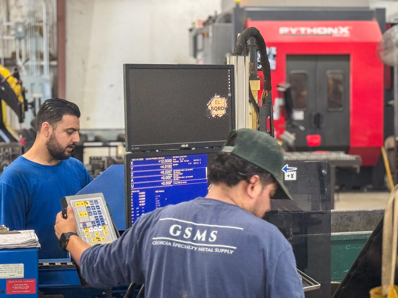 Two guys on the job for GA Specialty Metal Supply.